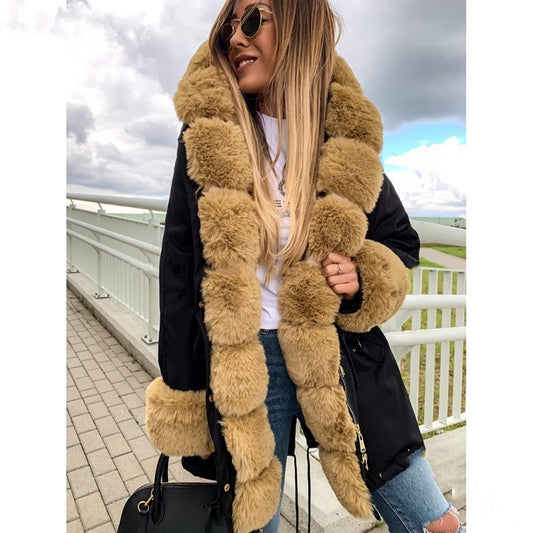 Thick Fur Lined Women's Coat