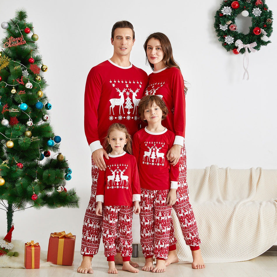 Conjunto de pijama familiar navideño con renos