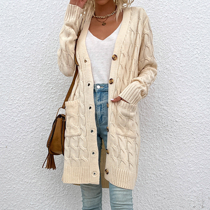Knitted Cardigan Fall Color Sweater