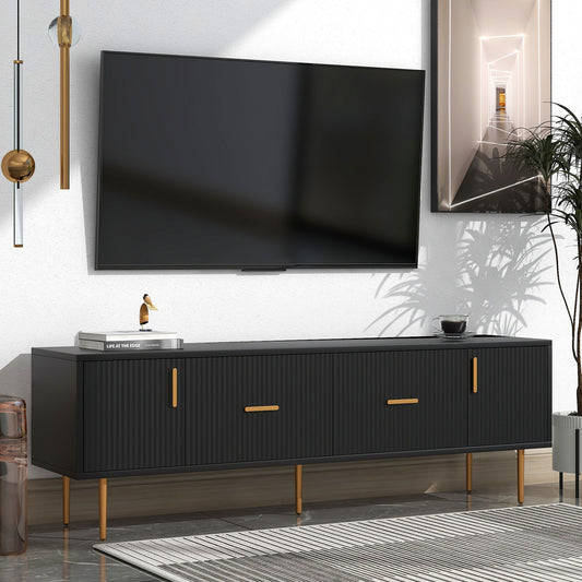 Modern Black and Champagne TV Stand (For TV's up to 75'')