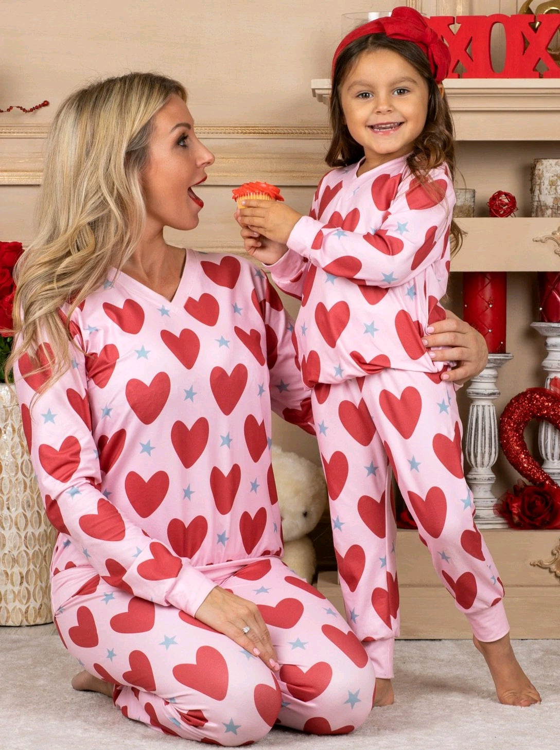 Pyjama für Mama und ich zum Valentinstag