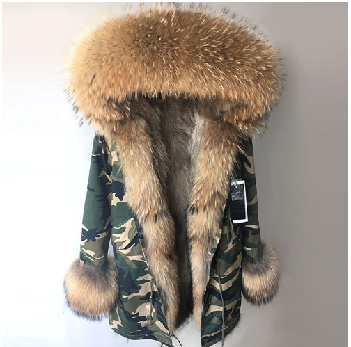 Long Warm Faux Fur Lined Coat