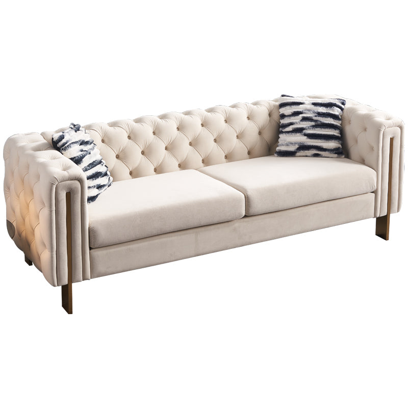 Modern Cream Tufted Sofa