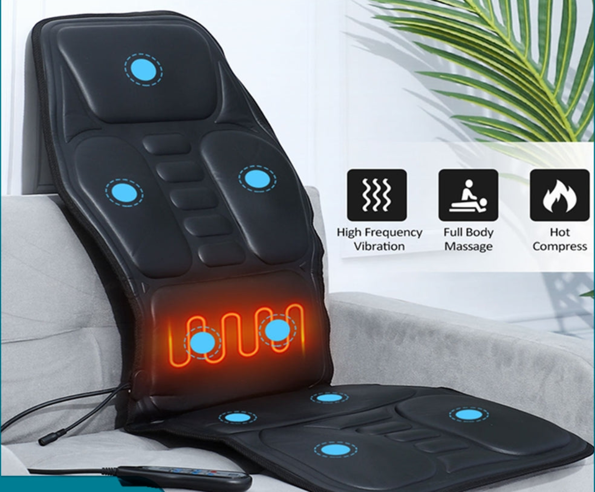 Cojín de asiento de masaje con calefacción para coche de ocio/hogar