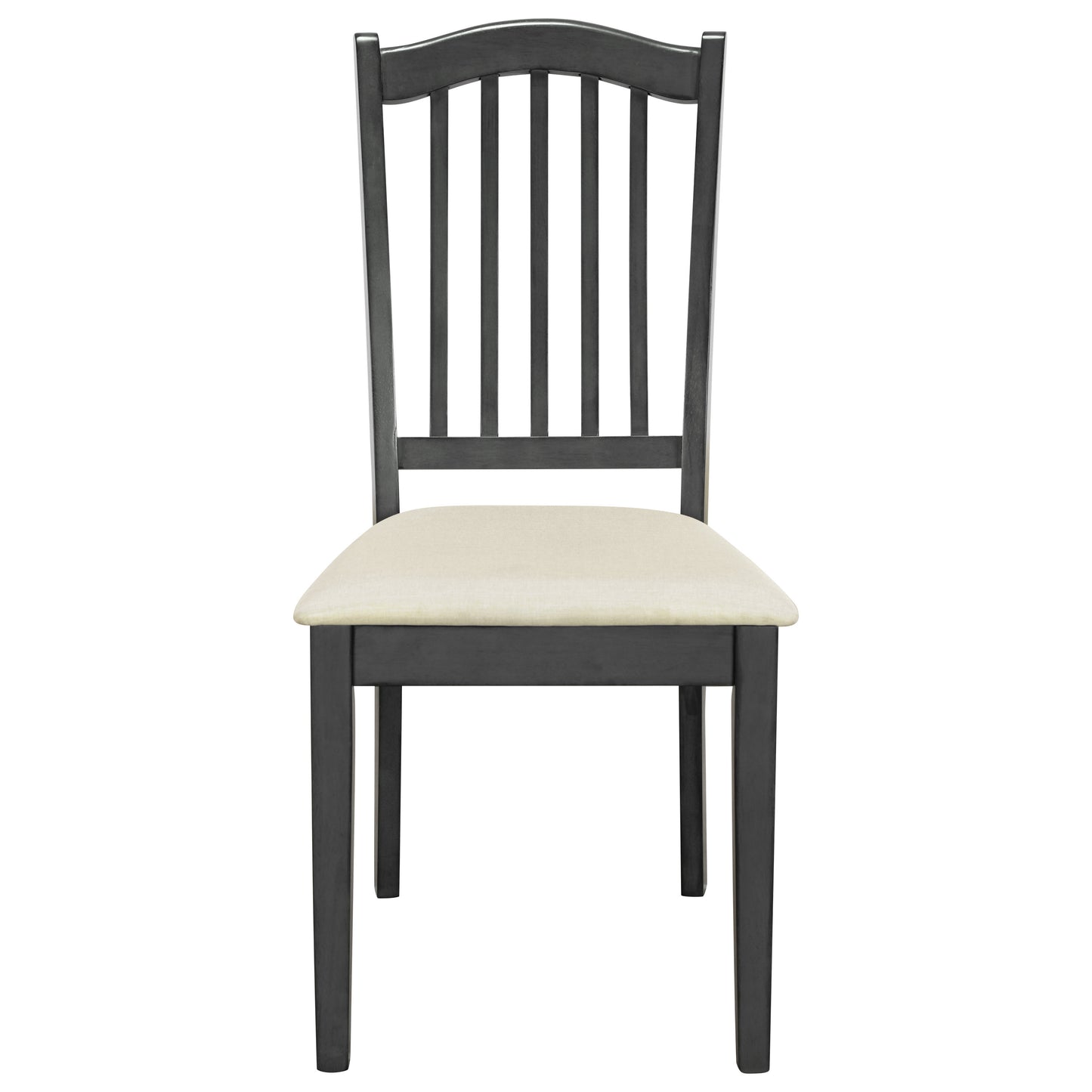 Juego de comedor rústico de 6 piezas, mesa rectangular con estructura en X y 4 sillas y banco tapizados (gris)